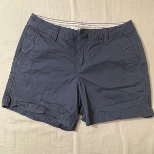 Natural Reflections Women's Size 4 Navy Blue Chino‎ Shorts Casual Cotton Blend